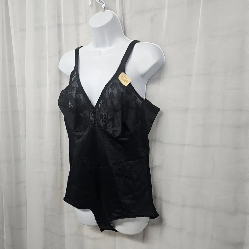 Vintage Lanique Bodysuit Black Lace Fairy Grunge Goth Whimsigoth 44 NWT - Picture 5 of 12